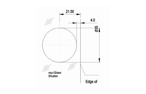 Ebco Glass Door Hinge - Soft Close - Ø35mm